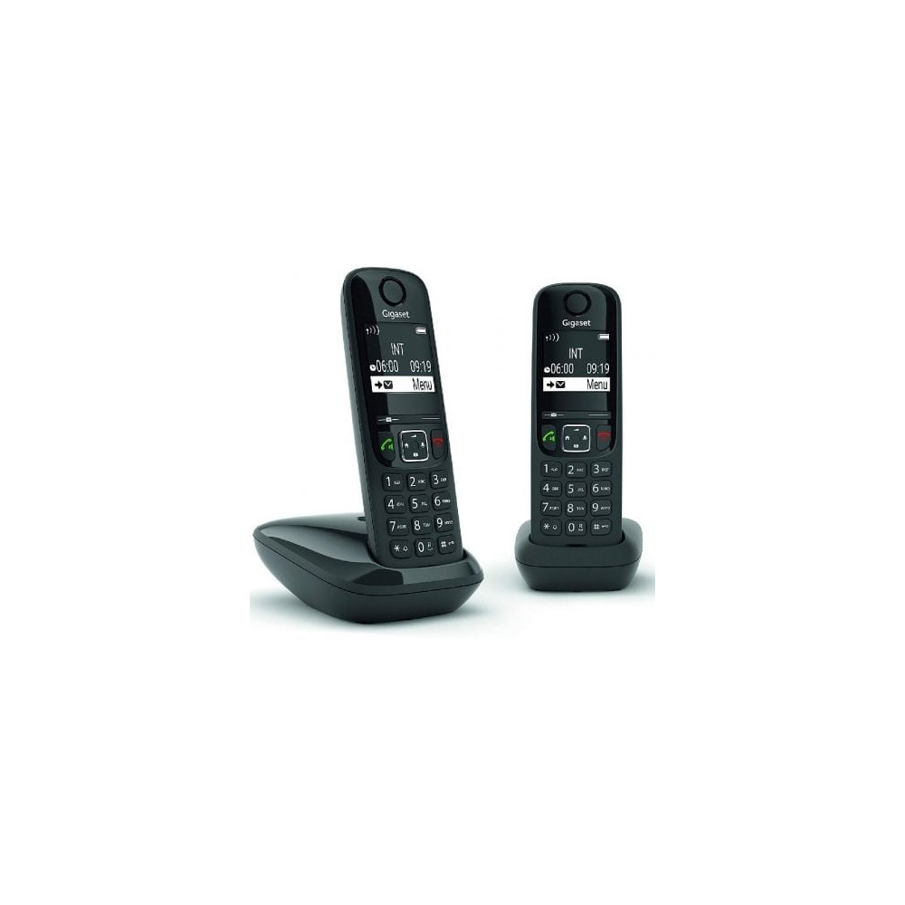 Teléfono Inalámbrico Gigaset AS690/ Pack DUO/ Negro | DECT