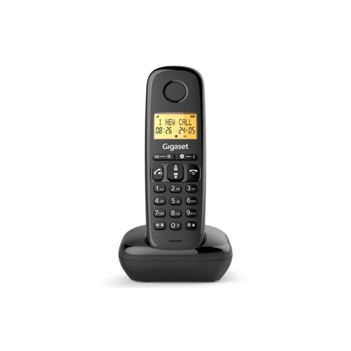 Teléfono Inalámbrico Gigaset Basic 100/ Negro | DECT