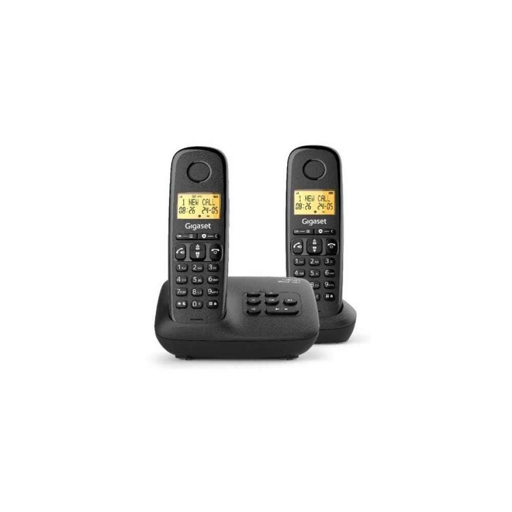 Teléfono Inalámbrico Gigaset Basic 100/ Pack DUO/ Negro | DECT