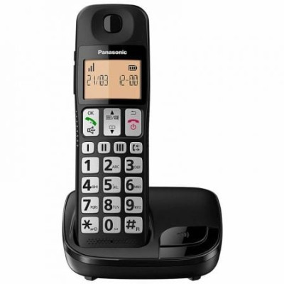 Teléfono Inalámbrico Panasonic KX-TGE310SP/ Negro | DECT