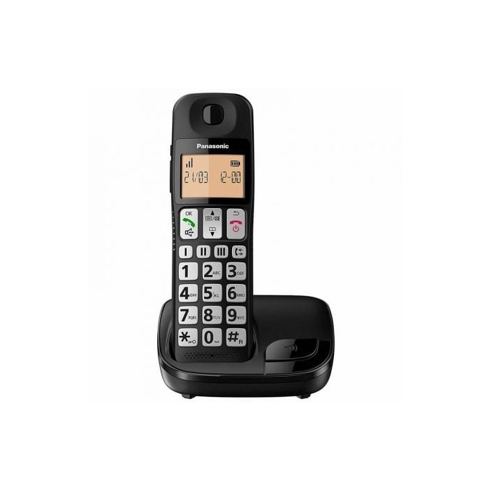 Teléfono Inalámbrico Panasonic KX-TGE310SP/ Negro | DECT