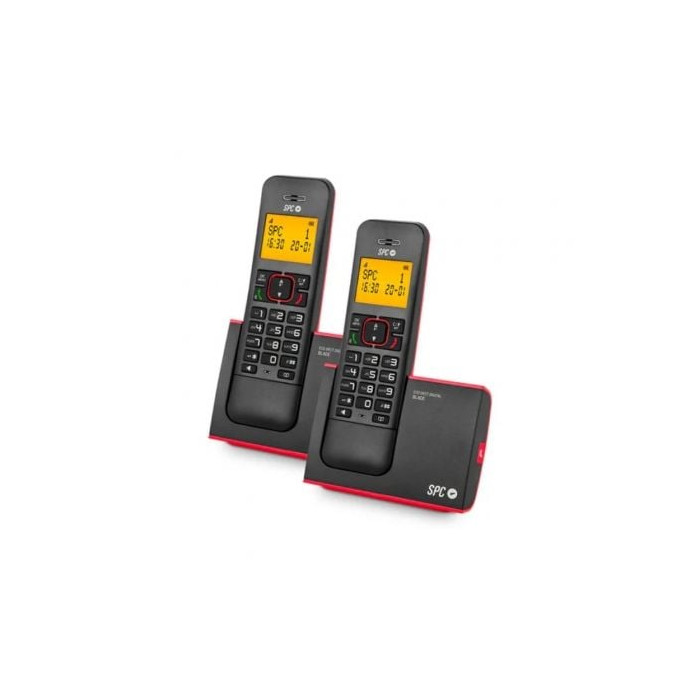 Teléfono Inalámbrico SPC Blade 7292RC2/ Pack DUO/ Rojo y Negro | DECT