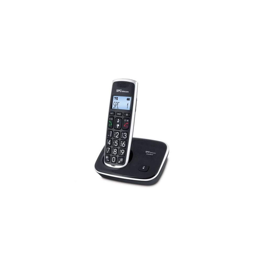 Teléfono Inalámbrico SPC Telecom 7608/ Negro | DECT