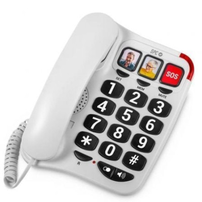 Teléfono SPC Confort Numbers 2/ Blanco | DECT