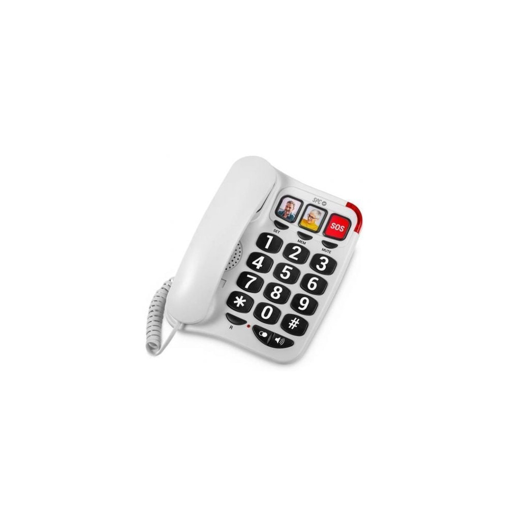 Teléfono SPC Confort Numbers 2/ Blanco | DECT
