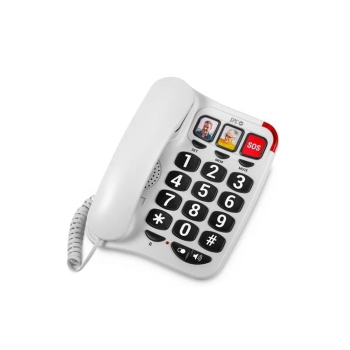 Teléfono SPC Confort Numbers 2/ Blanco | DECT