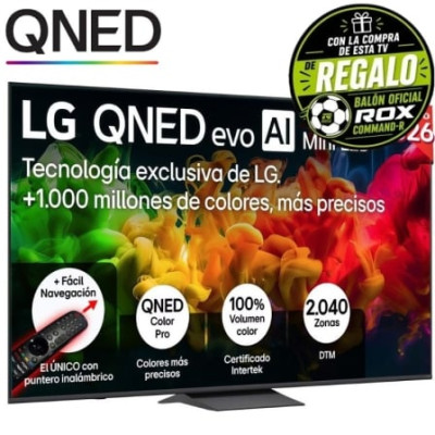Televisor LG QNED evo AI QNED83B Mini LED 85QNED8EB3A 85'/ Ultra HD 4K/ Smart TV/ WiFi | Más de 65"