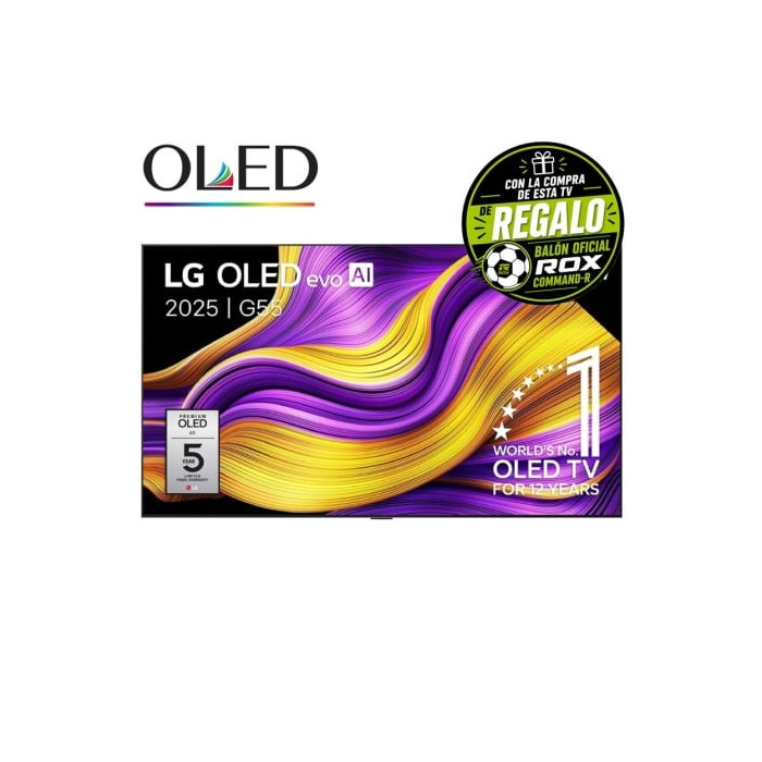 Televisor LG OLED Evo AI G5 OLED55G55LW 55'/ Ultra HD 4K/ Smart TV/ WiFi | Hasta 55"