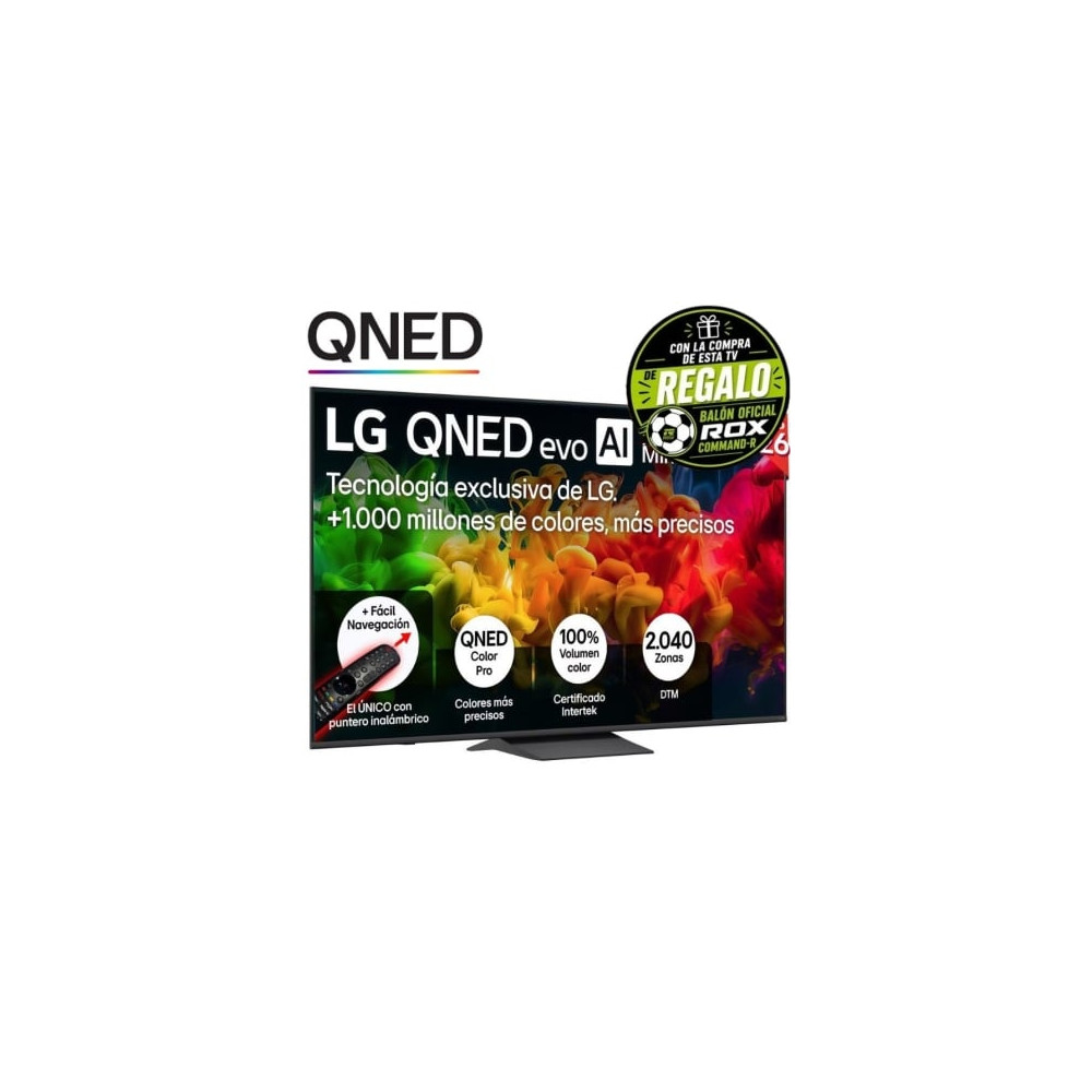 Televisor LG QNED evo AI QNED8EB Mini LED 75QNED8EB3A 75'/ Ultra HD 4K/ Smart TV/ WiFi | Más de 65"