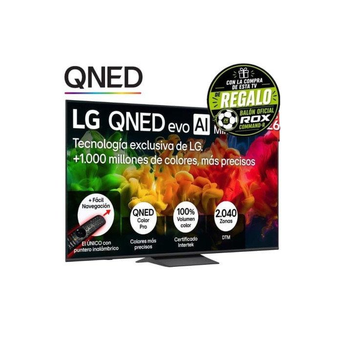 Televisor LG QNED evo AI QNED8EB Mini LED 75QNED8EB3A 75'/ Ultra HD 4K/ Smart TV/ WiFi | Más de 65"