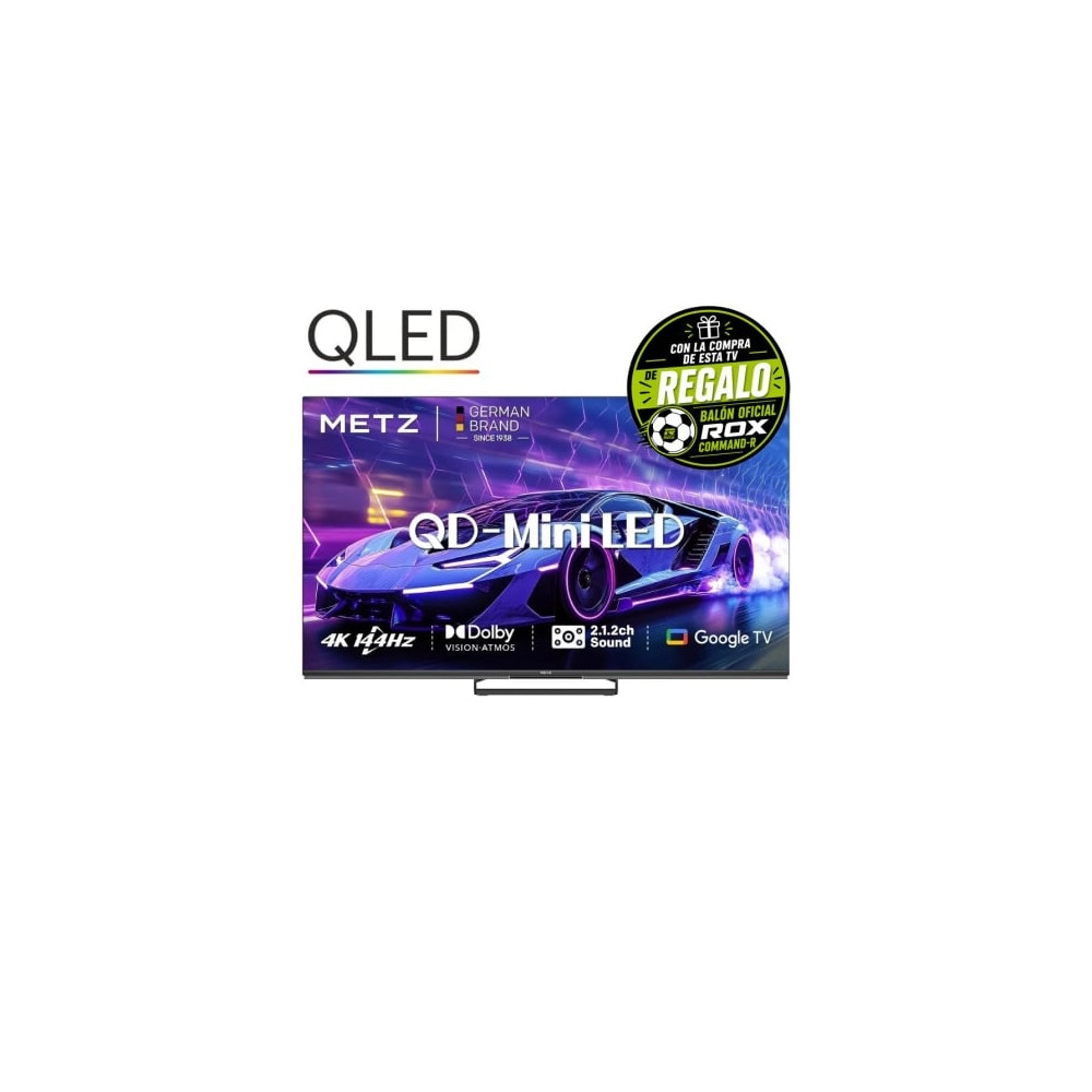 Televisor Metz QLED-MiniLED 65MNE8000Z 65'/ Ultra HD 4K/ Smart TV/ WiFi | Hasta 65"