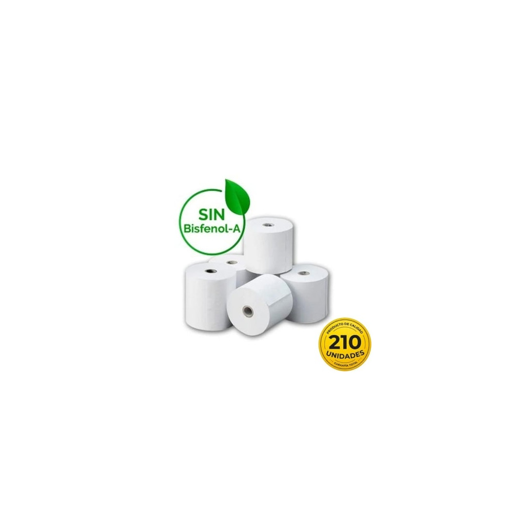 Caja de Rollos Papel Térmico Genérico 57x35 210U BPA/ 57 x 35mm/ 210 unidades | Cintas y Rollos