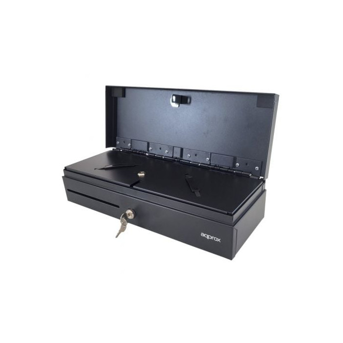 Cajón Portamonedas Approx appCASH02FLIPTOP/ Manual y Automático/ Negro | Cajones
