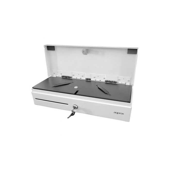 Cajón Portamonedas Approx appCASH02FLIPTOPWH/ Manual y Automático/ Blanco | Cajones
