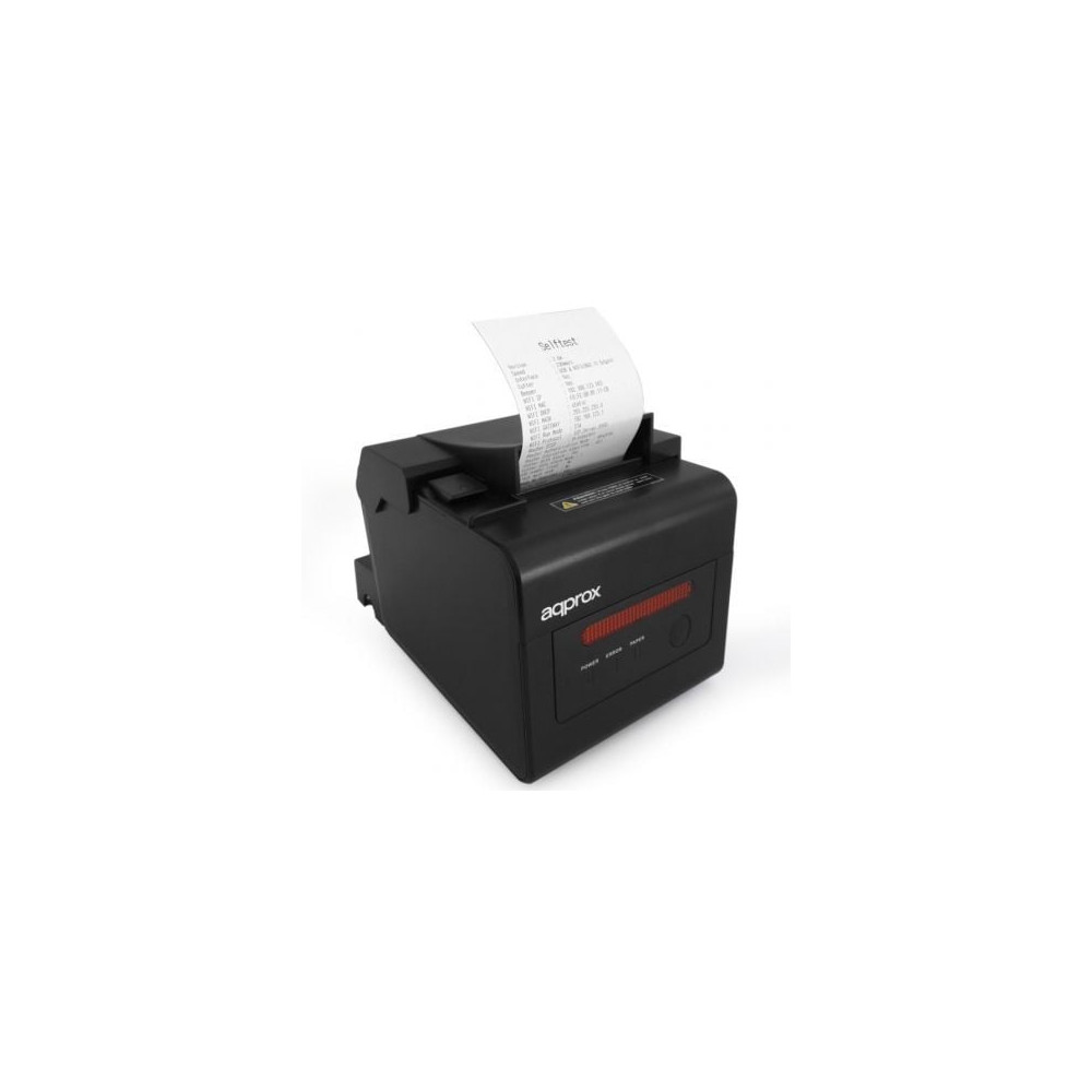 Impresora de Tickets Approx appPOS80WIFI+LAN/ Térmica/ Ancho papel 58 y 80mm/ USB-WiFi-LAN-RS232-RJ11/ Negra | Impresoras de Tic