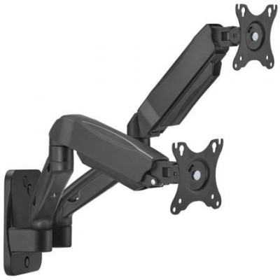 Soporte de Pared para 2 Monitores o TV Aisens WT32TSR-225/ Giratorio/ Inclinable/ hasta 9kg | Soportes PC y Monitor