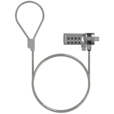 Cable de Seguridad para Portátiles Aisens ASLK-D40N01-SL/ 1.5m | Cables de Seguridad