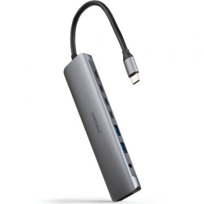Docking Tipo-C Nanocable 10.16.4608/ 2xUSB/ 3xUSB Tipo-C/ 1xHDMI 4K/ 1xJack 3.5/ 1xUSB Tipo-C PD/ Gris | Docks