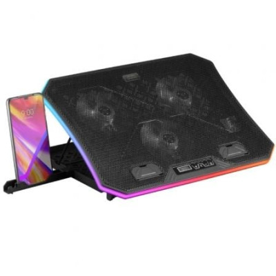 Soporte Refrigerante Mars Gaming MNBC6 para Portátiles hasta 19'/ Iluminación LED | Bases Refrigeradoras