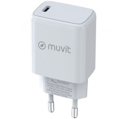 Cargador de Pared Muvit For Change MCACC0014/ 1xUSB Tipo-C/ 30W | Cargadores hasta 45W