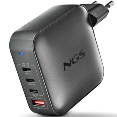 Cargador de Portátil GaN NGS BUD 165W/ 165W/ Automático/ Voltaje 5-21V | Cargadores +60W