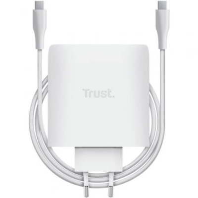 Cargador de Pared GaN Trust Maxo 100W/ 2xUSB Tipo-C/ Incluye Cable USB Tipo-C/ 100W | Cargadores +60W