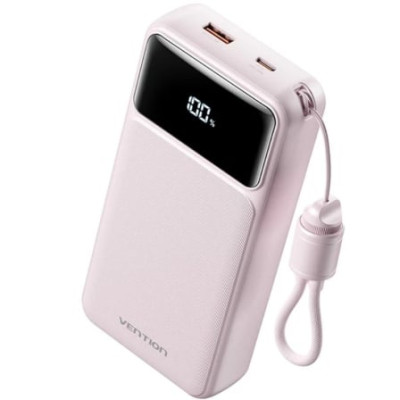 Powerbank 20000mAh Vention XGYP0-40-TY/ 22.5W/ Rosa/ Incluye Cable USB Tipo-C | Powerbanks