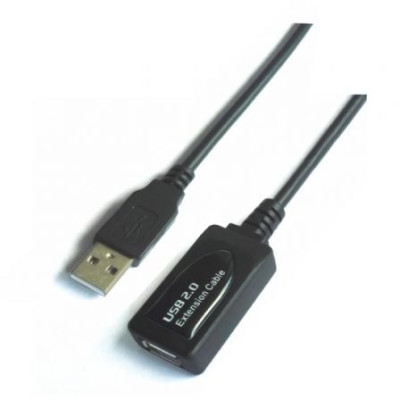 Cable Alargador USB 2.0 Aisens A101-0019/ USB Macho - USB Hembra/ Hasta 2.5W/ 60Mbps/ 10m/ Negro | USB