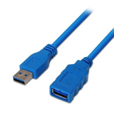 Cable Alargador USB 3.0 Aisens A105-0045/ USB Macho - USB Hembra/ Hasta 9W/ 625Mbps/ 1m / Azul | USB