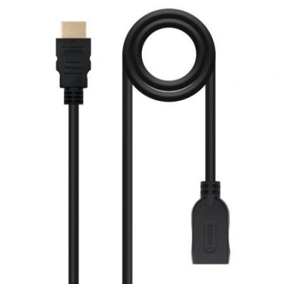 Cable Alargador HDMI Nanocable 10.15.1013/ HDMI Macho - HDMI Hembra/ 3m/ Negro | HDMI