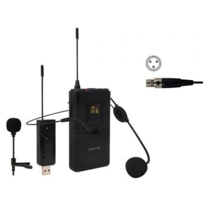 Micrófono de cabeza y solapa UHF Fonestar WI-MIC | Micrófonos