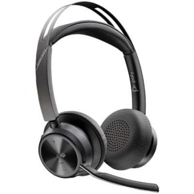 Auriculares Inalámbricos Poly Voyager Focus 2 para Microsoft Teams + Adaptador USB-C-A + Soporte de Carga/ con Micrófono/ Blueto
