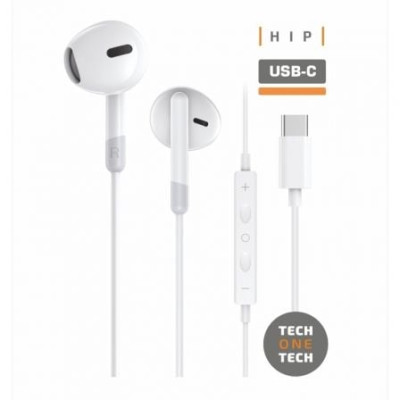 Auriculares Intrauditivos Tech One Tech earTECH TEC1301/ con Micrófono/ USB Tipo-C/ Blancos | Auriculares