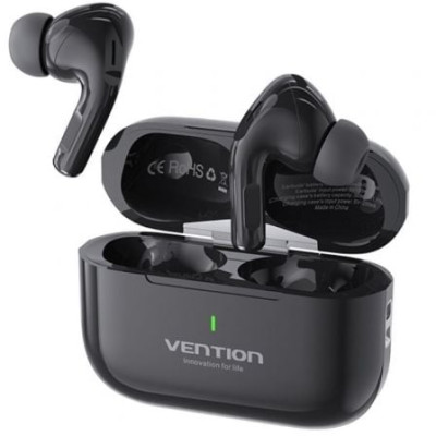 Auriculares Bluetooth Vention Echo Lite E11 con estuche de carga/ Autonomía 6h/ Negros | Bluetooth