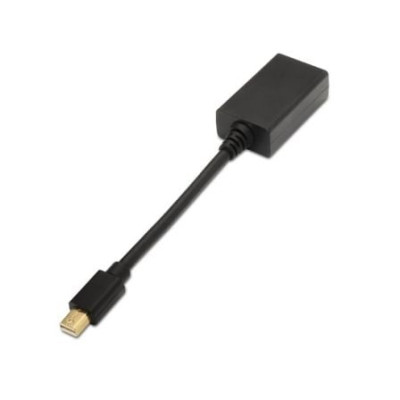 Conversor Aisens A125-0137/ Mini DisplayPort Macho - HDMI Hembra/ 15cm/ Negro | VGA/DVI/DisplayPort