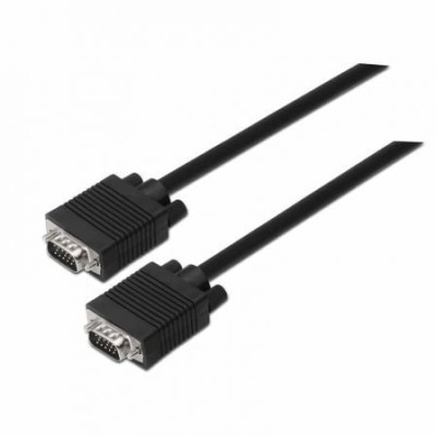 Cable SVGA Aisens A113-0070/ VGA Macho - VGA Macho/ Hasta 3W/ 10Mbps/ 5m/ Negro | VGA/DVI/DisplayPort