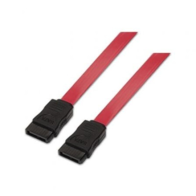 Cable SATA Aisens A130-0153/ SATA Hembra - SATA Hembra/ Hasta 0.1W/ 768Mbps/ 50cm/ Rojo | Alimentación y Datos