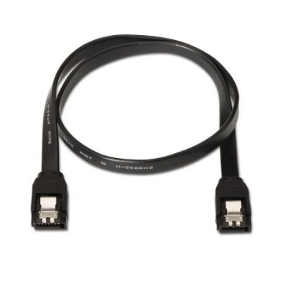 Cable SATA III Aisens A130-0157/ SATA Hembra - SATA Hembra/ Hasta 0.1W/ 768Mbps/ 50cm/ Negro | Alimentación y Datos