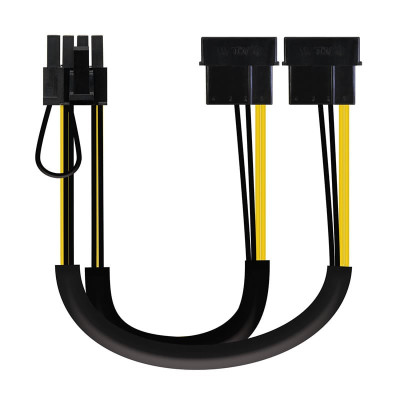 Cable de Alimentación Tarjeta Gráfica Nanocable 10.19.1201/ 2x Molex Macho - 6+2 PIN Macho/ 20cm | Alimentación y Datos
