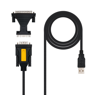 Cable Conversor impresora Nanocable 10.03.0002/ USB Macho - DB9 Macho/ DB25 Macho | Impresoras
