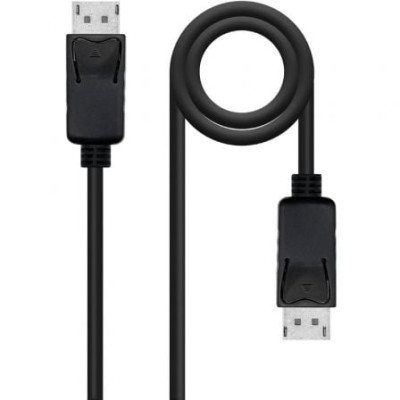 Cable DisplayPort 1.4 8K Nanocable 10.15.2800/ DisplayPort Macho - DisplayPort Macho/ 50cm/ Certificado/ Negro | VGA/DVI/Display