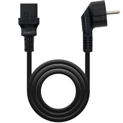 Cable Alimentación CPU Nanocable 10.22.0102-L2/ CEE7 Macho - C13 Hembra/ 2m/ Negro | Alimentación y Datos