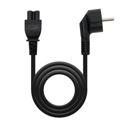 Cable Alimentación Trébol Nanocable 10.22.0302/ Schuko Macho - C5 Hembra/ 1.5m/ Negro | Alimentación y Datos