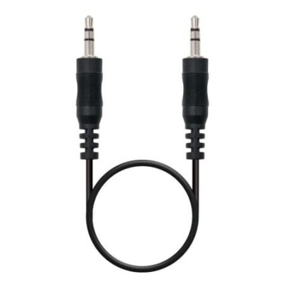Cable Estéreo Nanocable 10.24.0100/ Jack 3.5 Macho - Jack 3.5 Macho/ 30cm/ Negro | Audio
