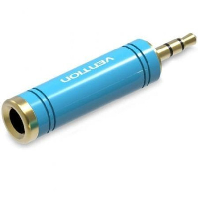 Adaptador Jack Vention VAB-S04-L/ Jack 3.5 Macho - Jack 6.5 Hembra/ Azul | Audio