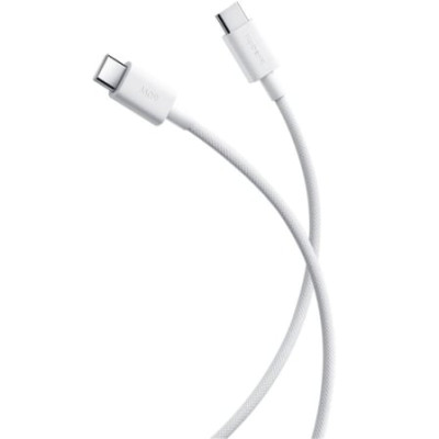 Cable USB 2.0 Tipo-C 3A Xiaomi Braided/ USB Tipo-C Macho - USB Tipo-C Macho/ Hasta 60W/ 480Mbps/ 1m/ Blanco