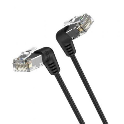 Cable de Red RJ45 UTP Vention IBOBG Cat.6A/ 1.5m/ Cabeza Rotatoria 360º/ Negro | 2 m