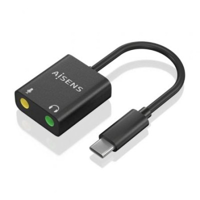 Tarjeta de Sonido Aisens A109-0767/ USB-C Macho - 2xJack 3.5 Hembra | Tarjetas de Sonido