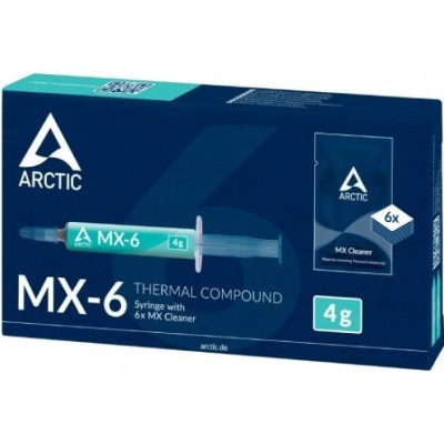 Pasta Térmica Arctic MX-6/ 4g/ Incluye 6 Toallitas | Pasta Térmica