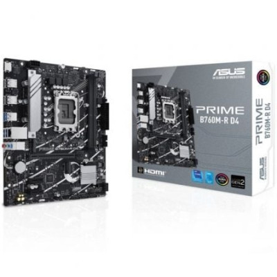 Placa Base Asus Prime B760M-R D4 Socket 1700/ DDR4/ PCIe 4.0/ Micro ATX | Placas
